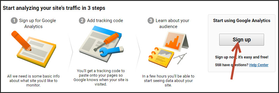 Thêm website vào Google analytics.