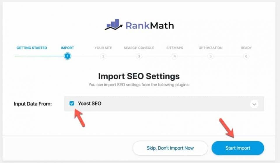 nhập liệu từ Yoast SEO